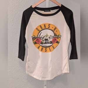 [DREAGAL] GUNS N' ROSES 3/4 Sleeve Graphic Tee Size Small